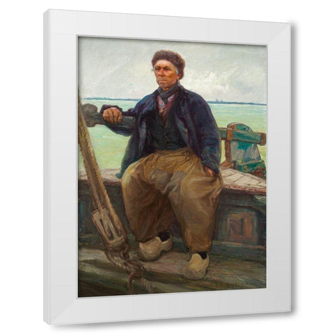 Christ White Modern Wood Framed Art Print by Melchers, Gari