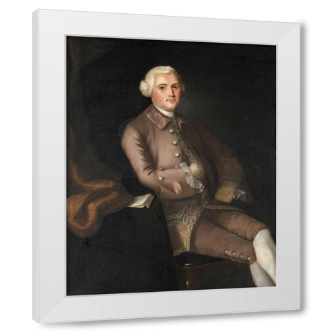 John Browne White Modern Wood Framed Art Print by Blackburn, Joseph