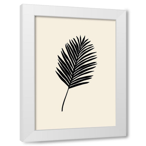 Black Palm White Modern Wood Framed Art Print by Uppsala Studio