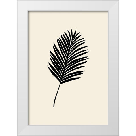 Black Palm White Modern Wood Framed Art Print by Uppsala Studio