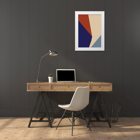 Color Blocks 03 White Modern Wood Framed Art Print by Uppsala Studio
