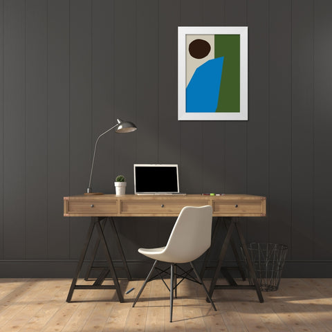 Color Blocks 04 White Modern Wood Framed Art Print by Uppsala Studio