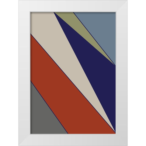 Color Blocks 05 White Modern Wood Framed Art Print by Uppsala Studio