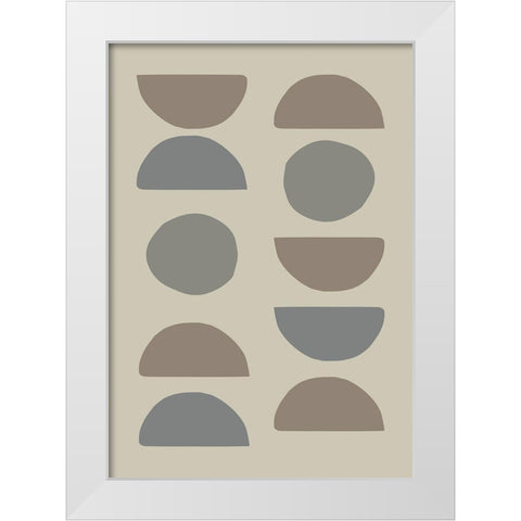 Organic Shapes 02 White Modern Wood Framed Art Print by Uppsala Studio