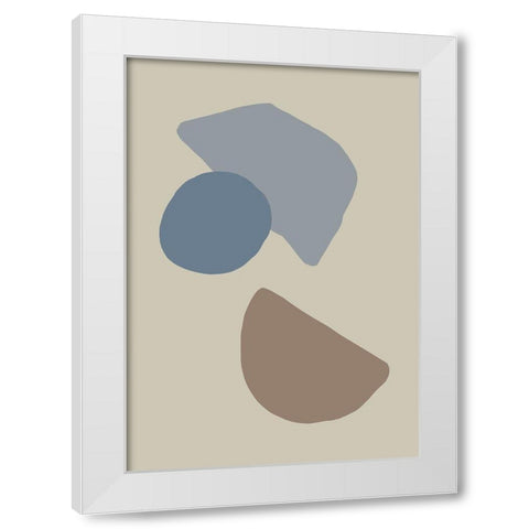 Organic Shapes 04 White Modern Wood Framed Art Print by Uppsala Studio