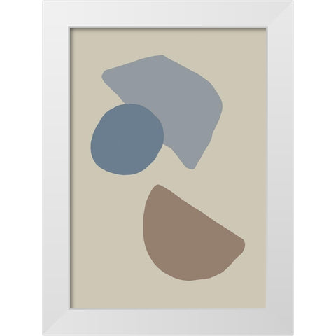 Organic Shapes 04 White Modern Wood Framed Art Print by Uppsala Studio