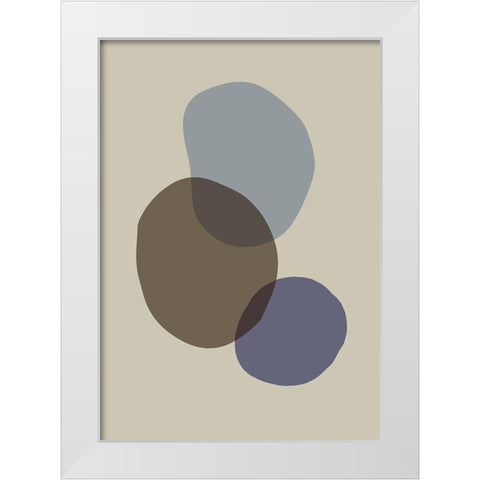 Organic Shapes 05 White Modern Wood Framed Art Print by Uppsala Studio