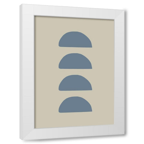Organic Shapes 06 White Modern Wood Framed Art Print by Uppsala Studio