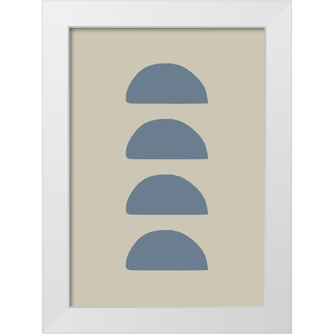 Organic Shapes 06 White Modern Wood Framed Art Print by Uppsala Studio