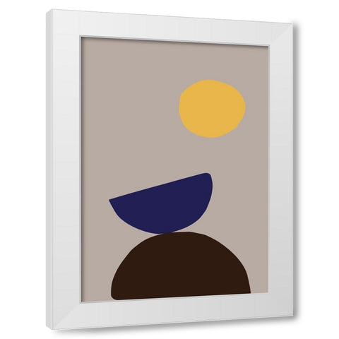 Organic Shapes 07 White Modern Wood Framed Art Print by Uppsala Studio