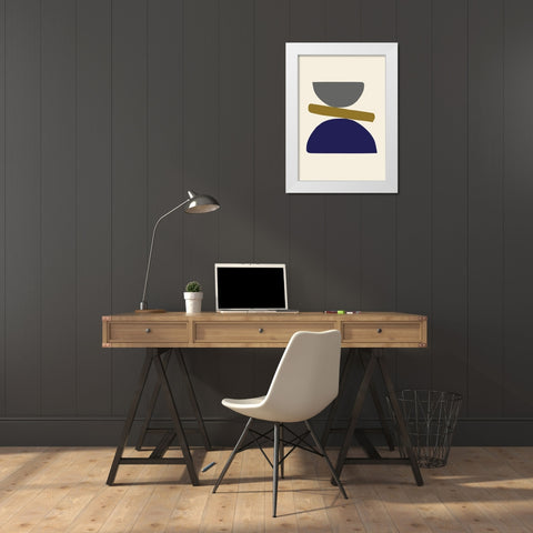 Organic Shapes 08 White Modern Wood Framed Art Print by Uppsala Studio