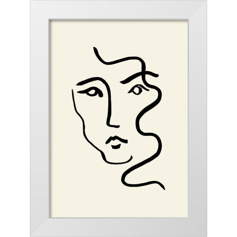 Portrait 01 White Modern Wood Framed Art Print by Uppsala Studio