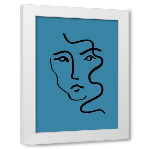 Portrait 02 White Modern Wood Framed Art Print by Uppsala Studio