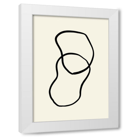 Shape 02 White Modern Wood Framed Art Print by Uppsala Studio