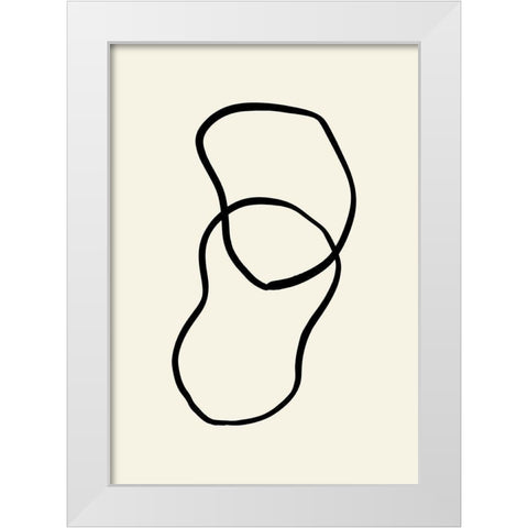 Shape 02 White Modern Wood Framed Art Print by Uppsala Studio