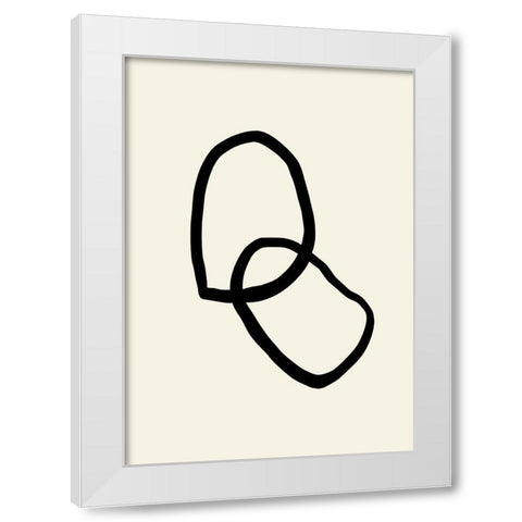 Shape 03 White Modern Wood Framed Art Print by Uppsala Studio