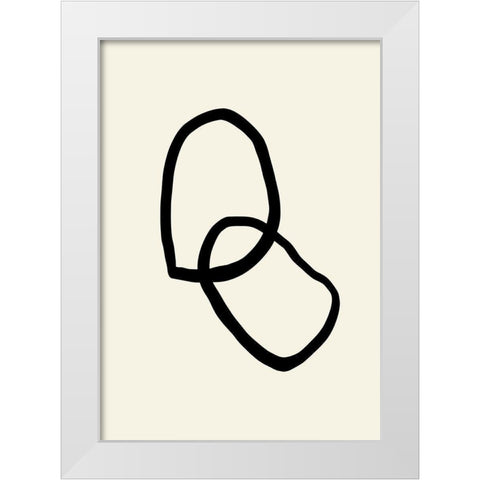 Shape 03 White Modern Wood Framed Art Print by Uppsala Studio