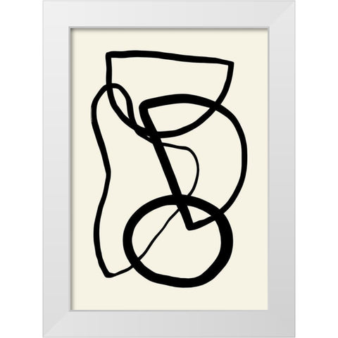 Shape 05 White Modern Wood Framed Art Print by Uppsala Studio