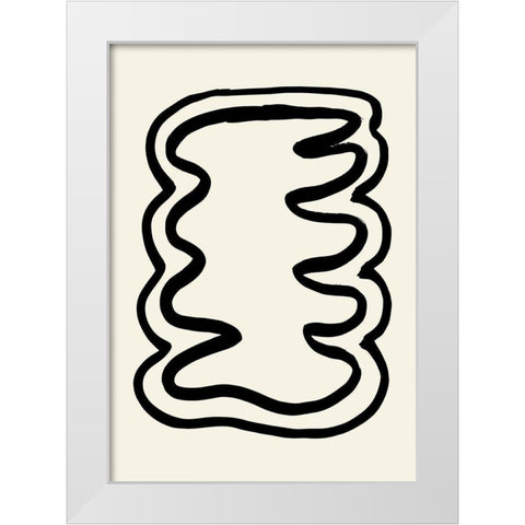 Shape 06 White Modern Wood Framed Art Print by Uppsala Studio