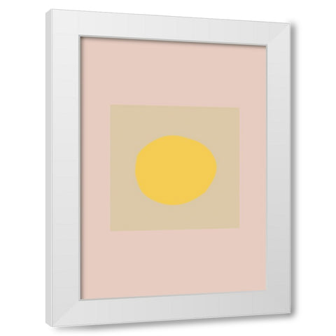 The Sun White Modern Wood Framed Art Print by Uppsala Studio