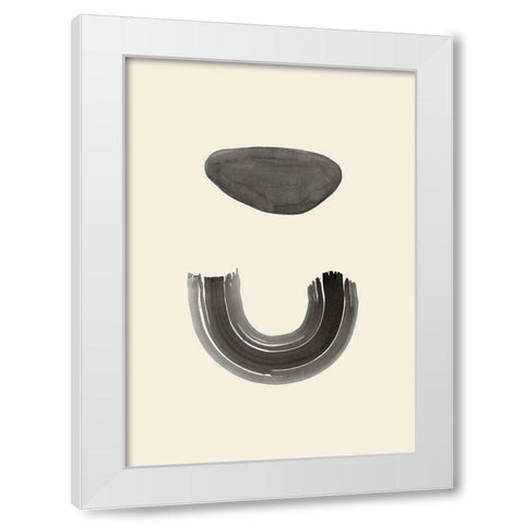 Arch and Stone White Modern Wood Framed Art Print by Uppsala Studio