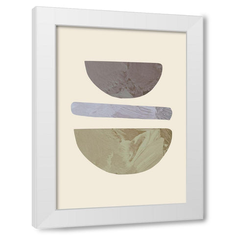 Collage 01 White Modern Wood Framed Art Print by Uppsala Studio
