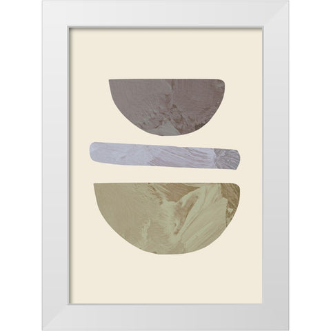 Collage 01 White Modern Wood Framed Art Print by Uppsala Studio