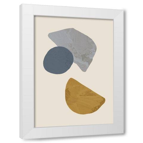 Collage 03 White Modern Wood Framed Art Print by Uppsala Studio