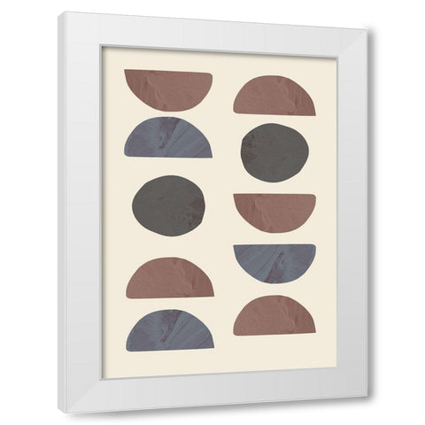 Collage 04 White Modern Wood Framed Art Print by Uppsala Studio