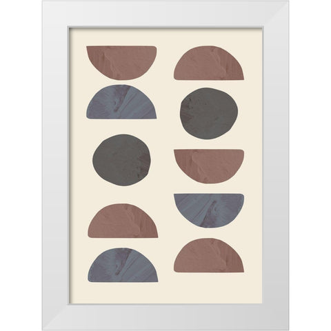Collage 04 White Modern Wood Framed Art Print by Uppsala Studio