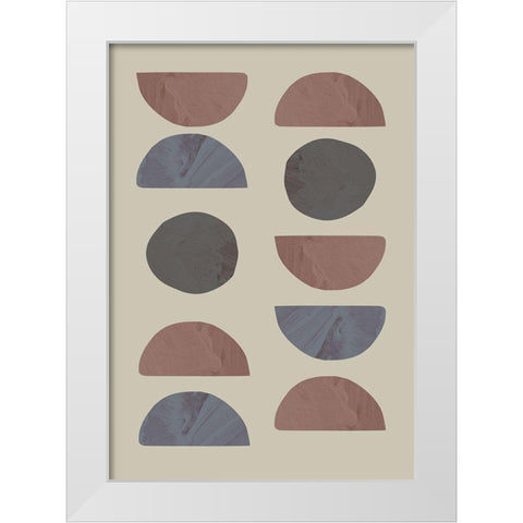 Collage 04 Sand White Modern Wood Framed Art Print by Uppsala Studio