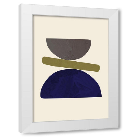 Collage 05 White Modern Wood Framed Art Print by Uppsala Studio
