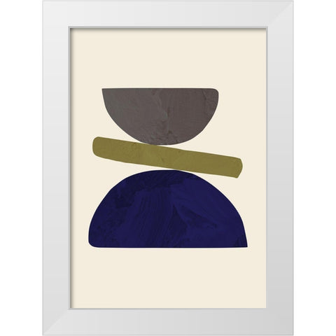 Collage 05 White Modern Wood Framed Art Print by Uppsala Studio