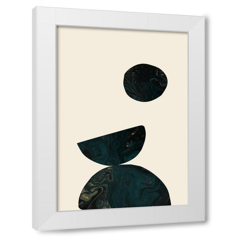 Collage 06 White Modern Wood Framed Art Print by Uppsala Studio