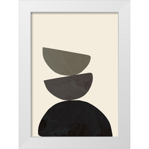 Collage 08 White Modern Wood Framed Art Print by Uppsala Studio
