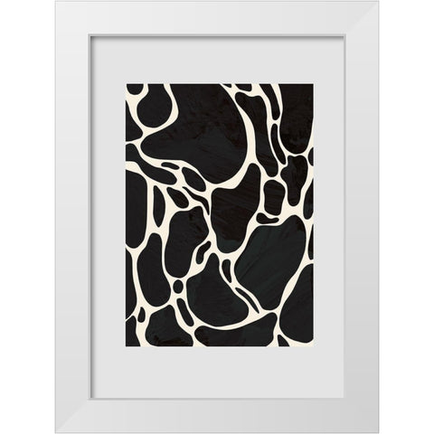Giraffe Grey White Modern Wood Framed Art Print by Uppsala Studio