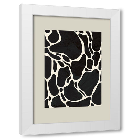 Giraffe Sand White Modern Wood Framed Art Print by Uppsala Studio