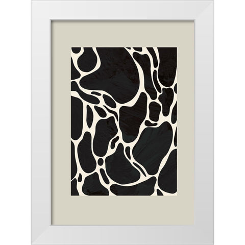 Giraffe Sand White Modern Wood Framed Art Print by Uppsala Studio