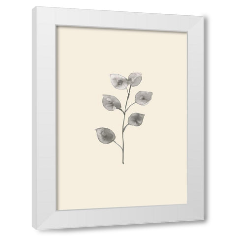 Eucalyptus Twig White Modern Wood Framed Art Print by Uppsala Studio