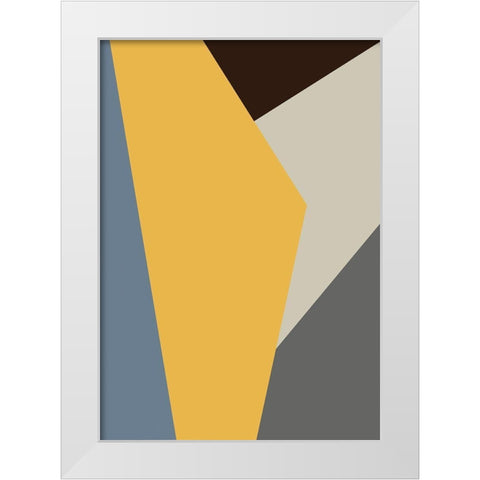 Color Blocks 01 White Modern Wood Framed Art Print by Uppsala Studio