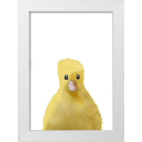 Duck White Modern Wood Framed Art Print by Uppsala Studio