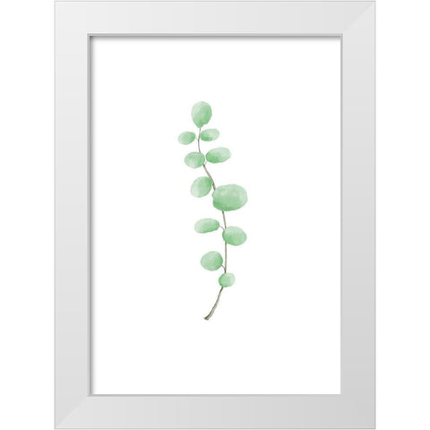Branch White Modern Wood Framed Art Print by Uppsala Studio