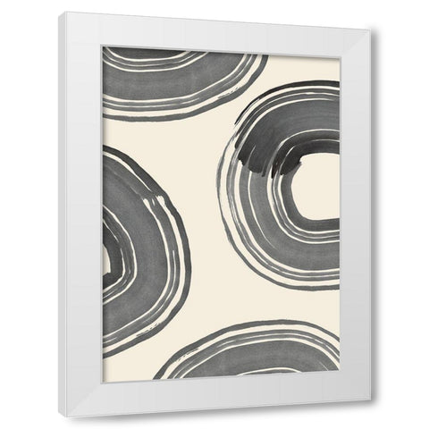 Rings of Life White Modern Wood Framed Art Print by Uppsala Studio