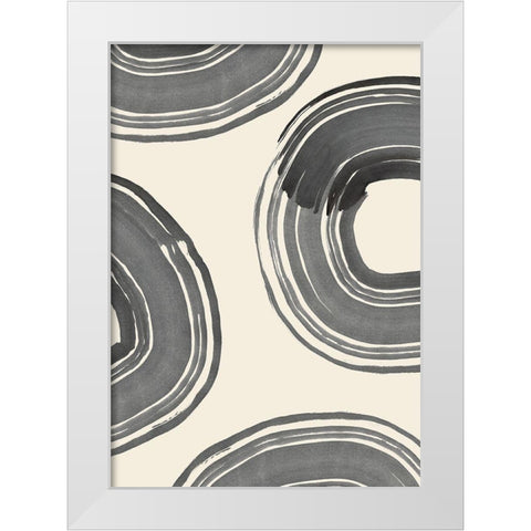 Rings of Life White Modern Wood Framed Art Print by Uppsala Studio