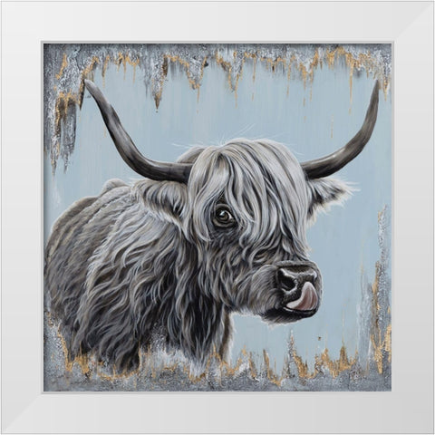 Babe the Coo White Modern Wood Framed Art Print by Bawden, Angela