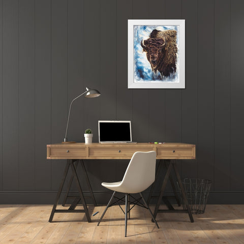 Determination White Modern Wood Framed Art Print by Bawden, Angela