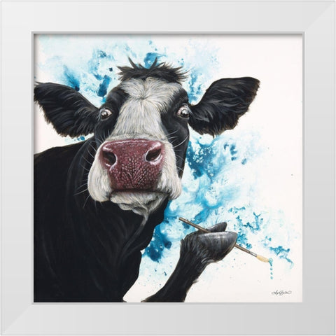 Picowsso White Modern Wood Framed Art Print by Bawden, Angela