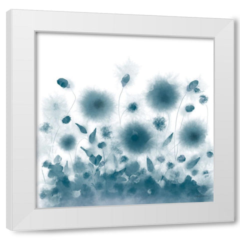 Soft Blue Botanical Spread White Modern Wood Framed Art Print by Bawden, Angela