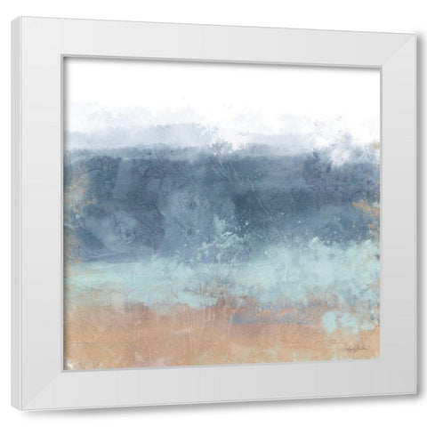 Soft Blues White Modern Wood Framed Art Print by Bawden, Angela