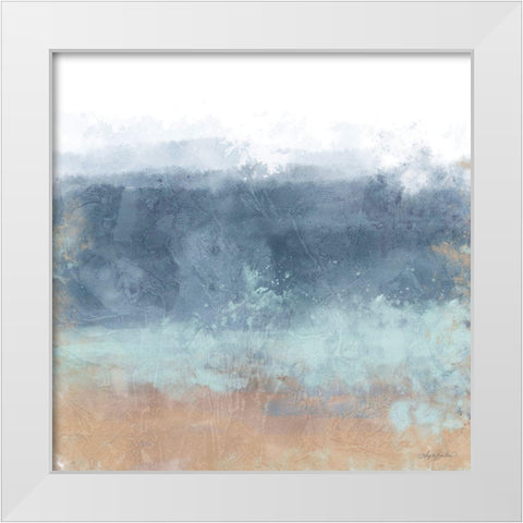 Soft Blues White Modern Wood Framed Art Print by Bawden, Angela